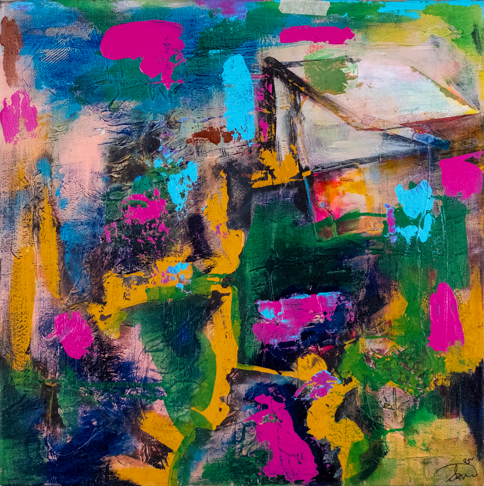 Colorful and vibrant, a contrasting of color and mood that represents places and things we remember to keep hopeful