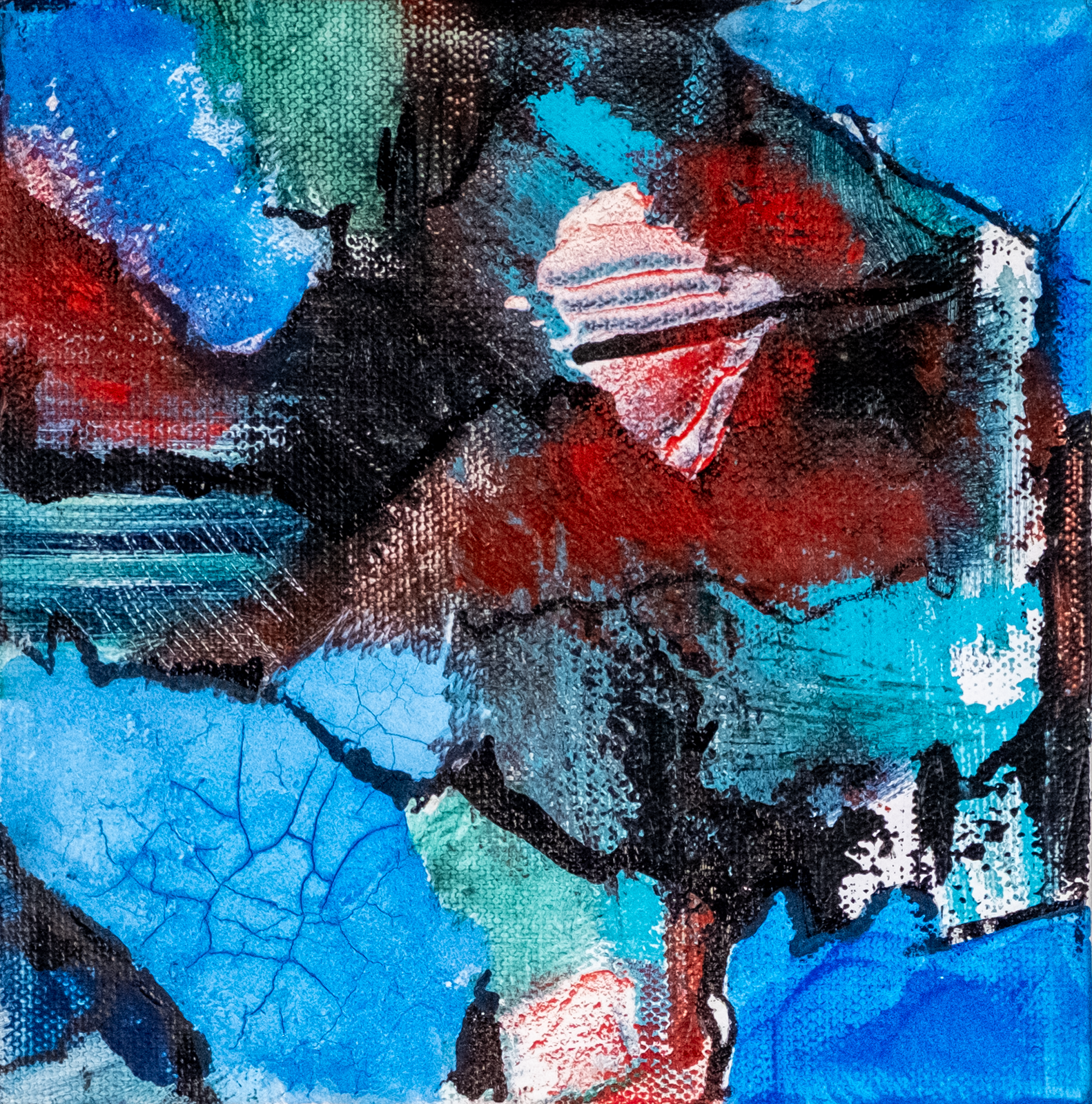 Crackle paste Abstract