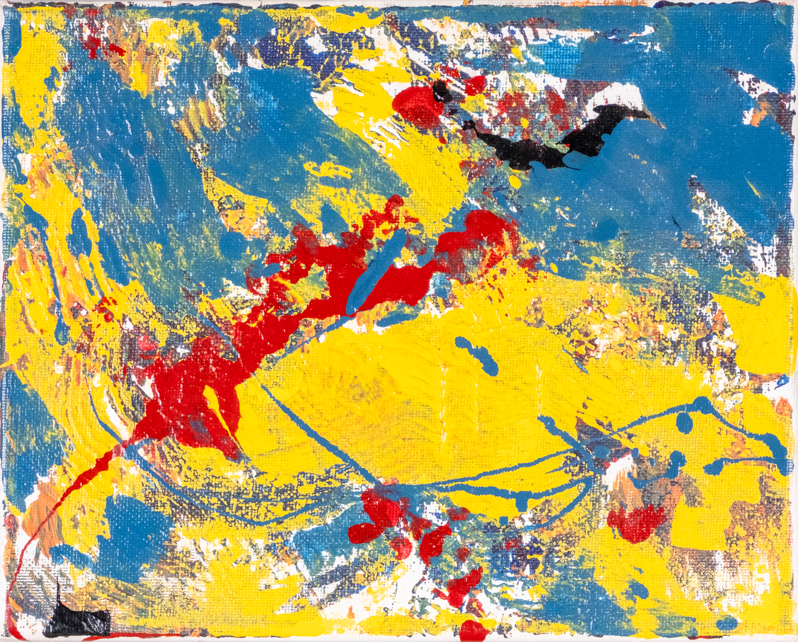 Complementing primary colors to express a pleasant composition of simplicity and motion