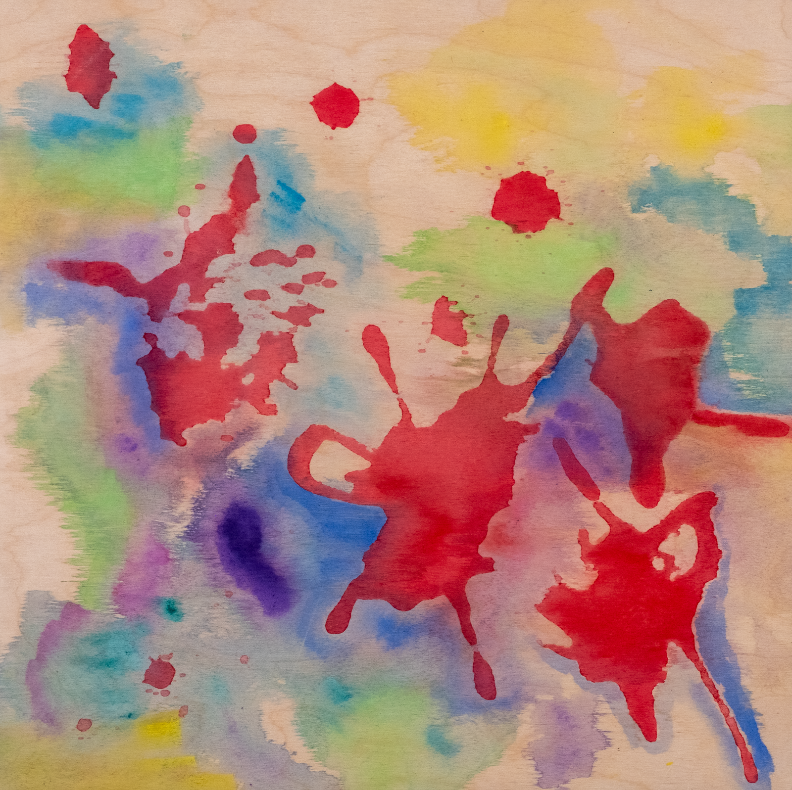 An expression of abstraction and attention to excitement and spectacle using bright color and shape