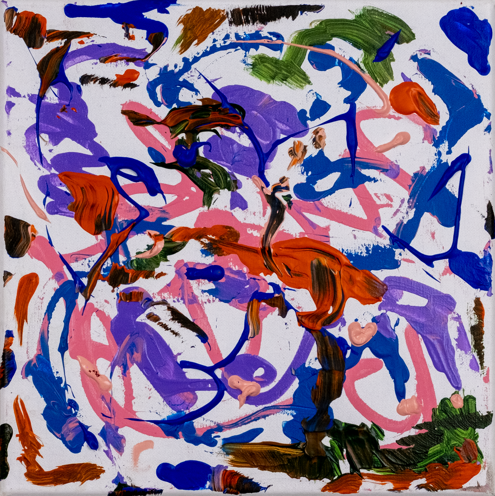 A very minimalistic approach at feeling finished. This features emotion depicted with lines and colors that offer a energetic and frantic mood.